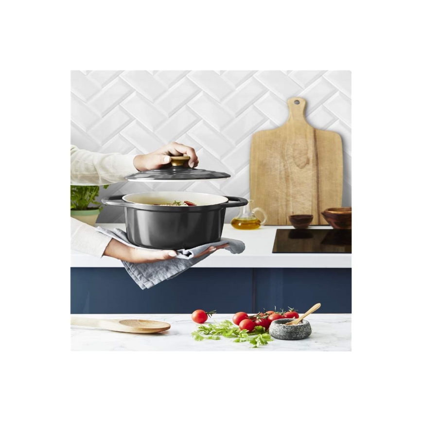 Tefal - Gryta med lock AIR 20 cm antracit