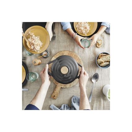 Tefal - Gryta med lock AIR 20 cm antracit