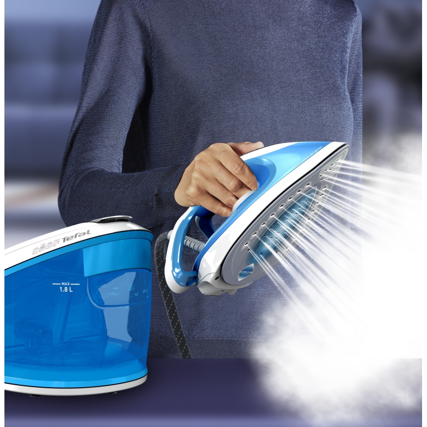 Tefal - Ångstation EXPRESS AIRGLIDE 2800W/230V blå