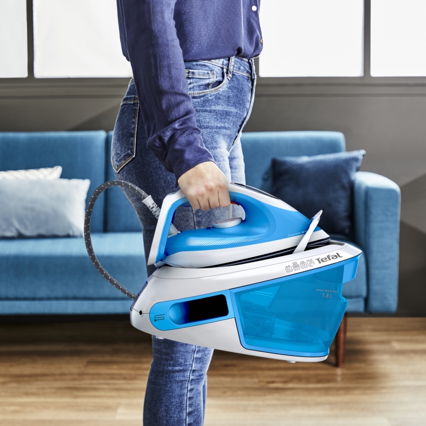 Tefal - Ångstation EXPRESS AIRGLIDE 2800W/230V blå