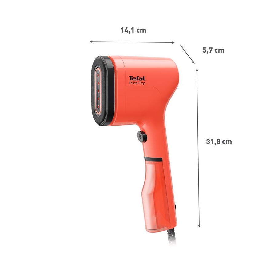 Tefal - Handhållen klädångare PURE POP 1300W/230V röd