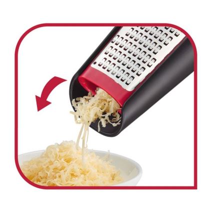 Tefal - Handhållet dubbelsidigt rivjärn INGENIO rostfritt stål/svart
