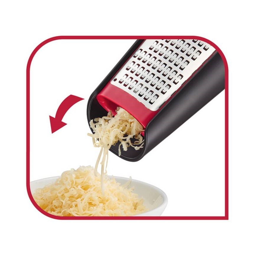 Tefal - Handhållet dubbelsidigt rivjärn INGENIO rostfritt stål/svart