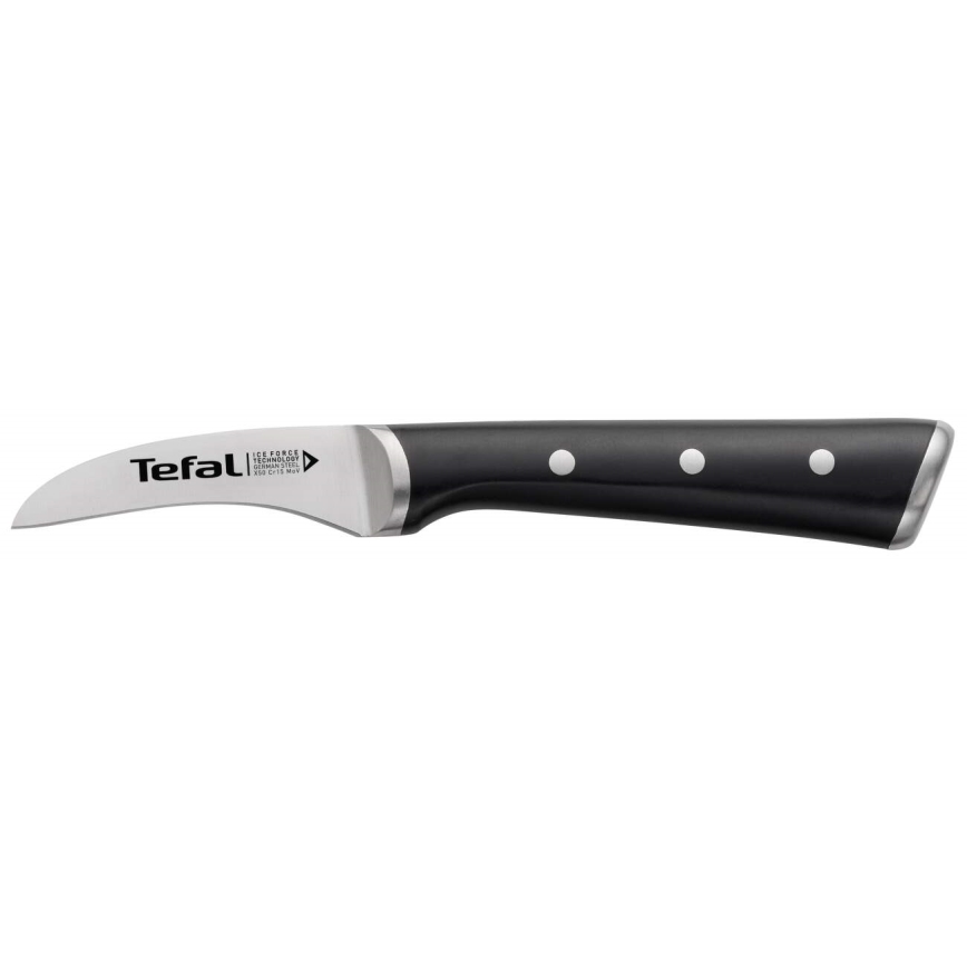 Tefal - Rostfritt stål utstickarkniv ICE FORCE 7 cm blank krom/svart