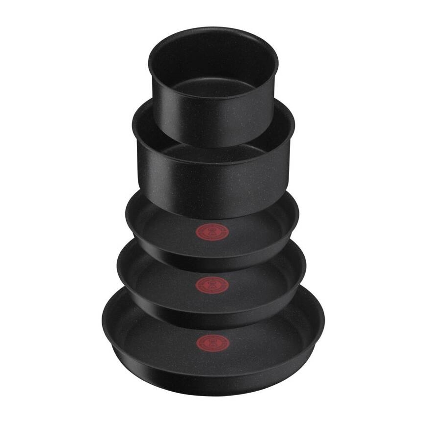 Tefal - Set med 8 delar INGENIO BLACK STONE