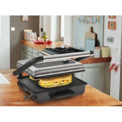 Tefal - Kontaktgrill INICIO 2000W/230V svart/rostfritt stål