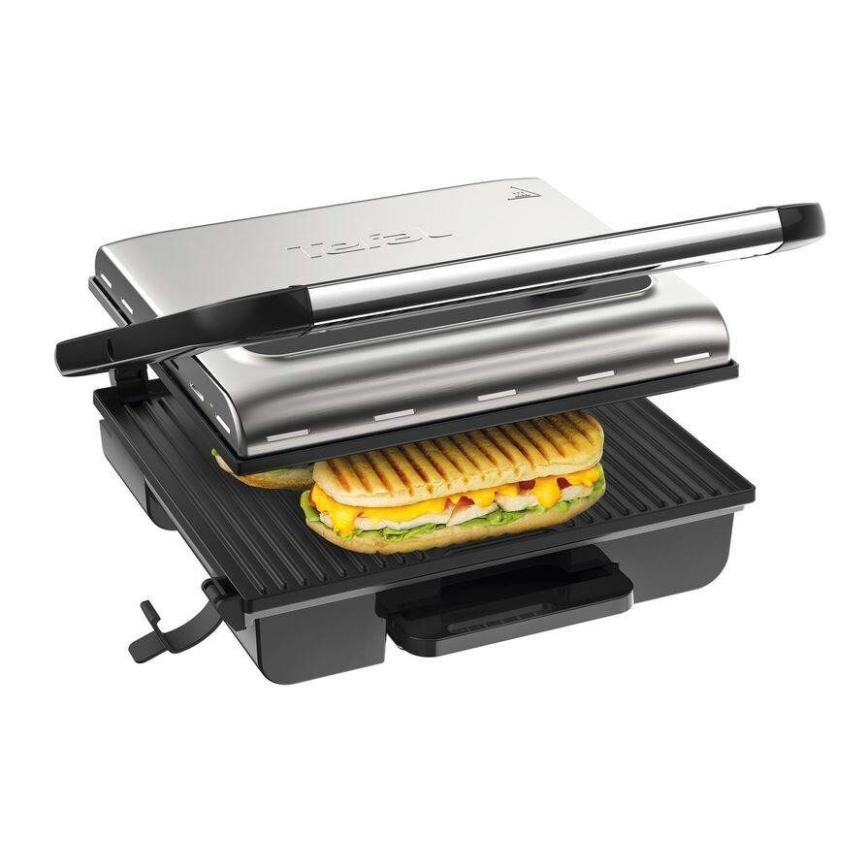 Tefal - Kontaktgrill INICIO 2000W/230V svart/rostfritt stål
