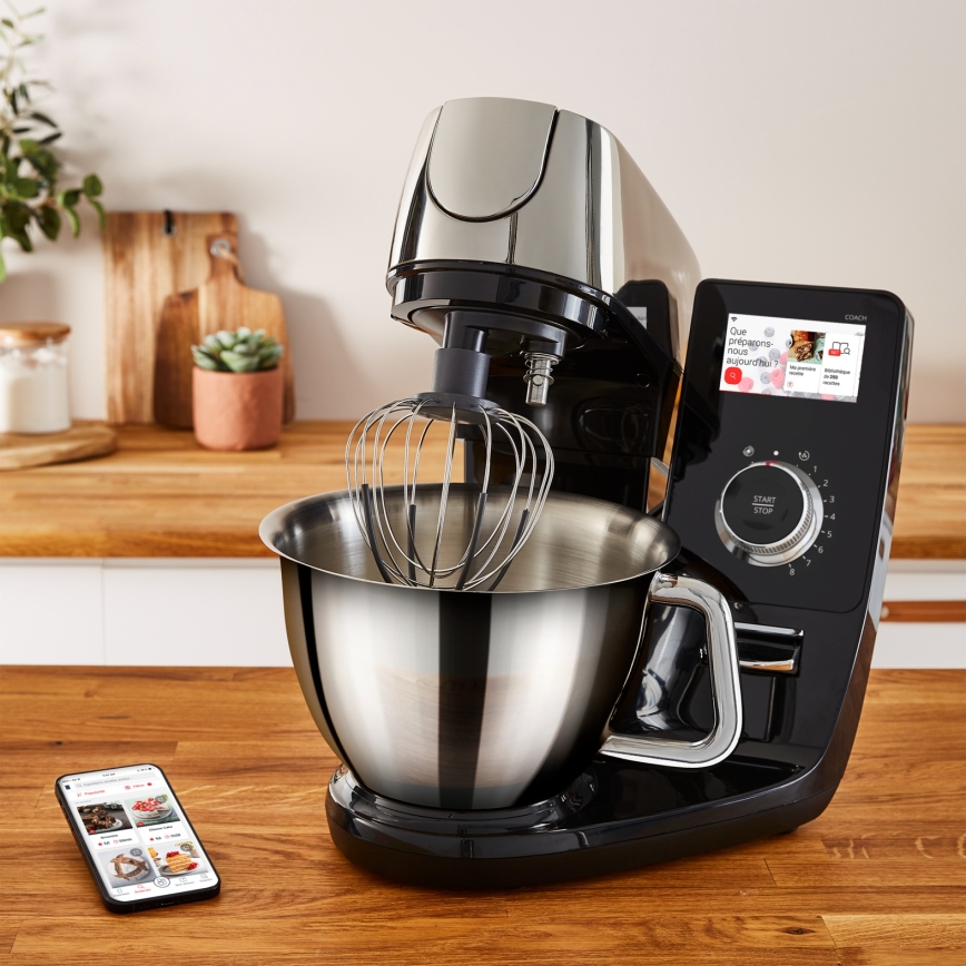 Tefal - Köksassistent med våg I-COACH TOUCH 1200W/230V rostfritt stål
