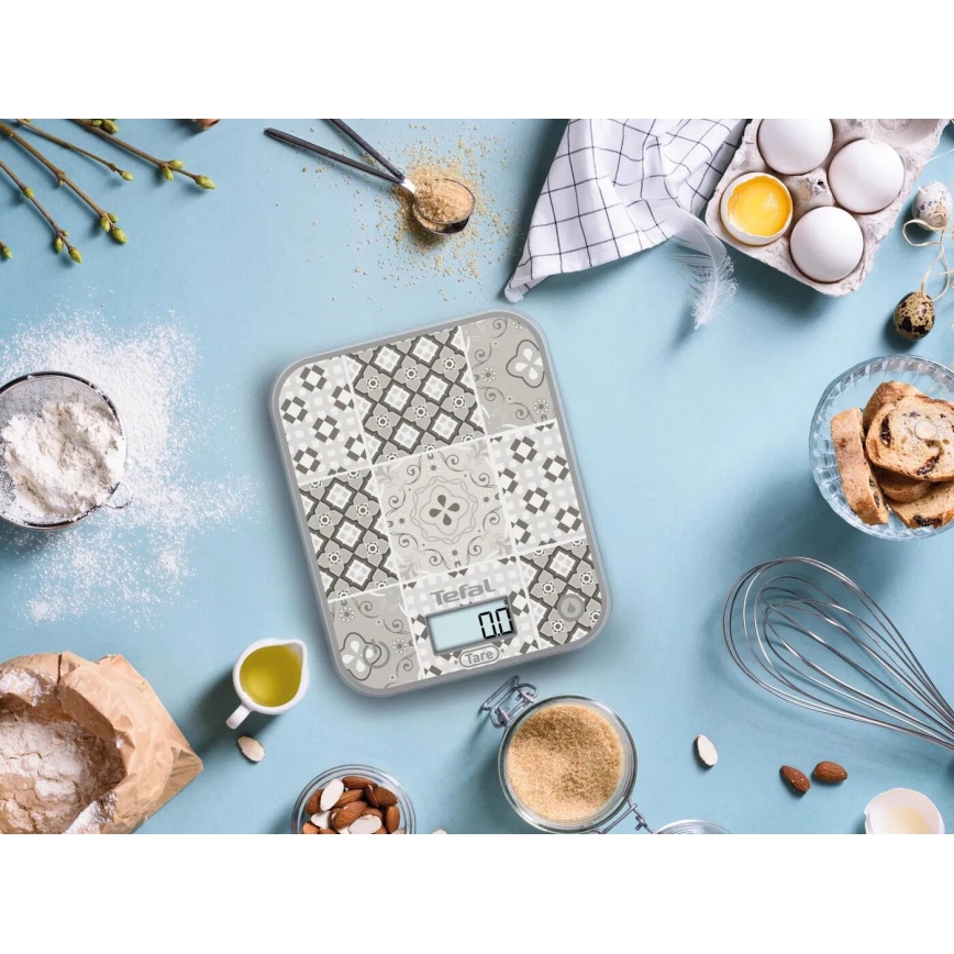 Tefal - Köksvåg OPTISS 2xAAA beige