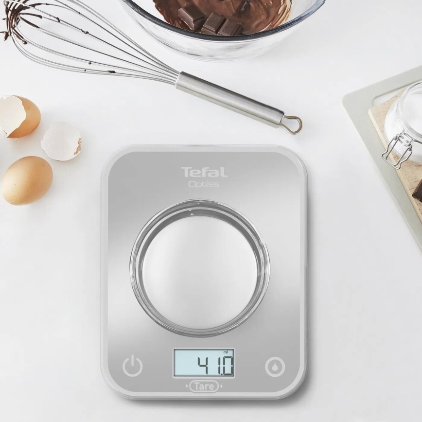 Tefal - Köksvåg OPTISS 2xAAA grå