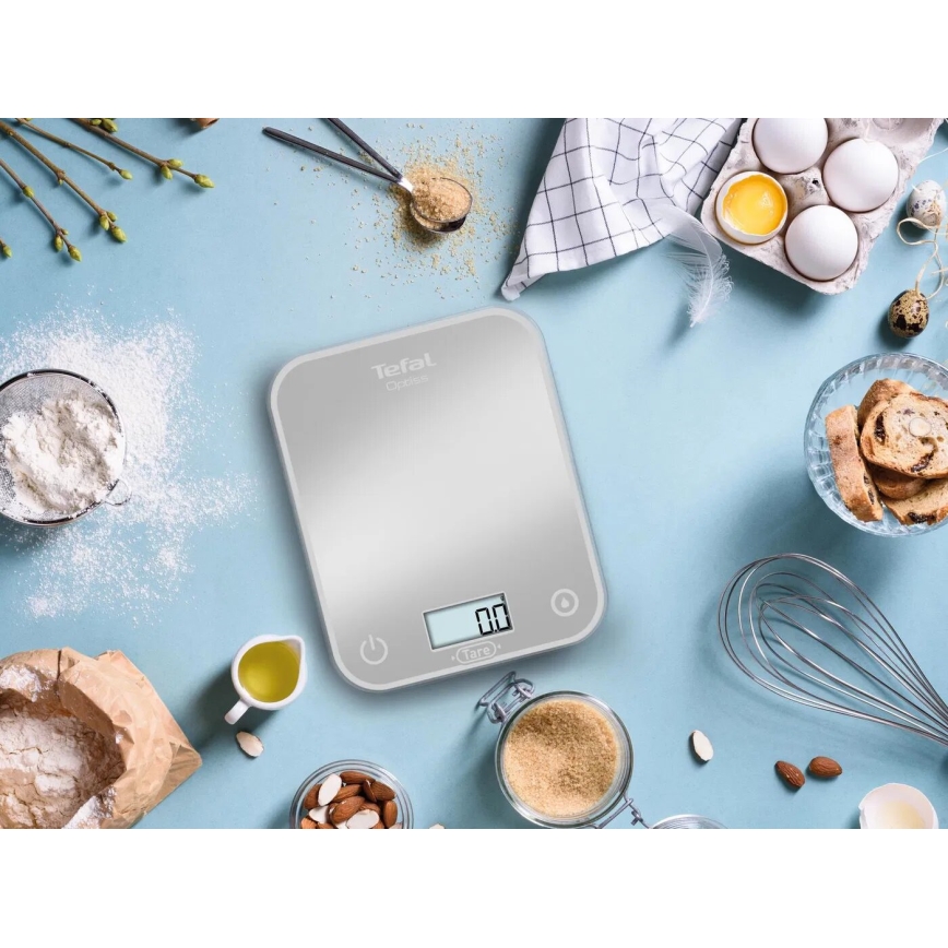 Tefal - Köksvåg OPTISS 2xAAA grå