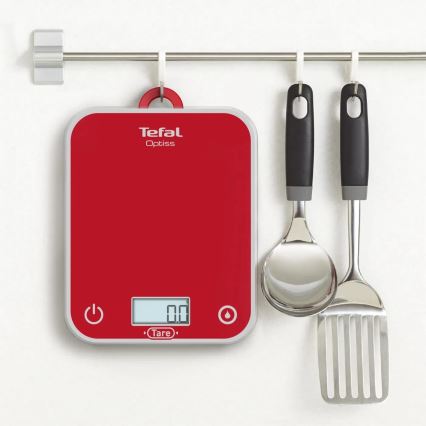 Tefal - Köksvåg OPTISS 2xAAA röd