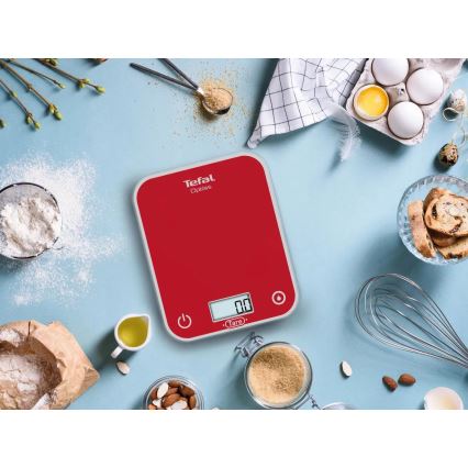 Tefal - Köksvåg OPTISS 2xAAA röd