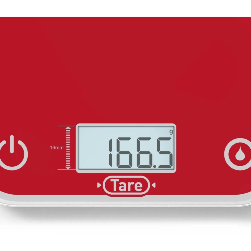 Tefal - Köksvåg OPTISS 2xAAA röd