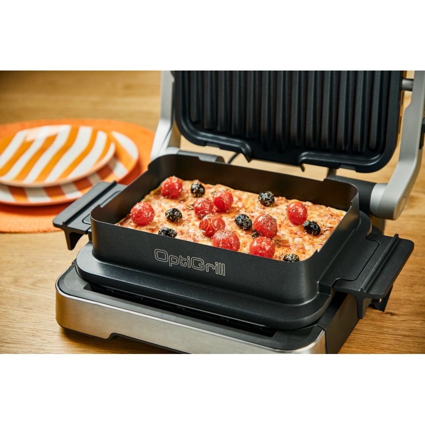 Tefal - Kontaktgrill OPTIGRILL 2100W/230V matt krom
