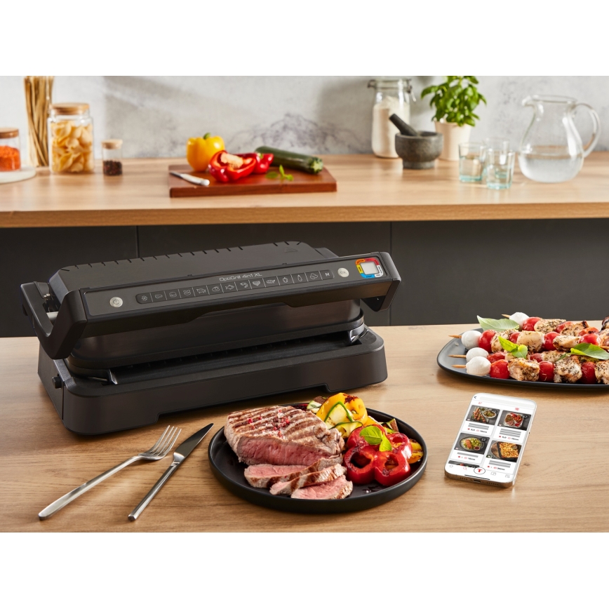 Tefal - Kontaktgrill OPTIGRILL 2200W/230V svart