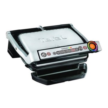 Tefal - Kontaktgrill OPTIGRILL+ INOX VÅFFLOR 2000W/230V svart/krom
