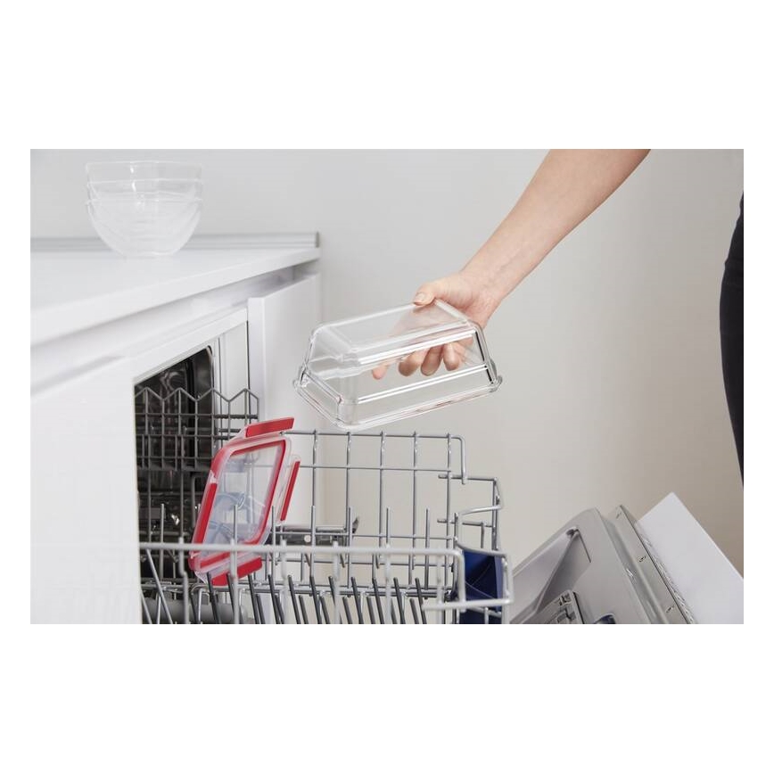 Tefal - Matbehållare 0,85 l MSEAL GLASS röd/glas