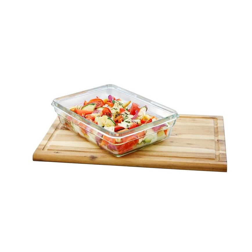 Tefal - Matförvaringsburk 0,45 l MSEAL GLASS röd/glas