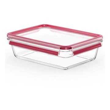 Tefal - Matförvaringsburk 2 l MSEAL GLASS röd/glas