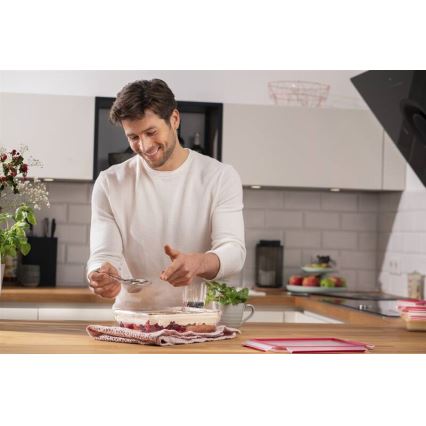 Tefal - Matförvaringsburk 2 l MSEAL GLASS röd/glas