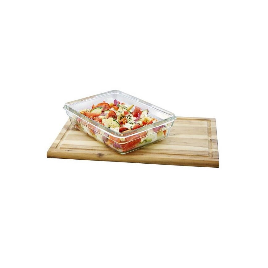 Tefal - Matförvaringsburk 2 l MSEAL GLASS röd/glas