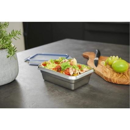 Tefal - Matlåda 0,8 l MSEAL STEEL blå/rostfri