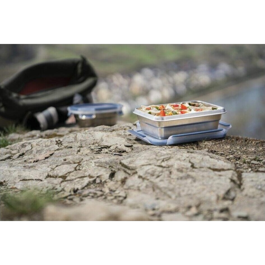 Tefal - Matlåda 0,8 l MSEAL STEEL blå/rostfri