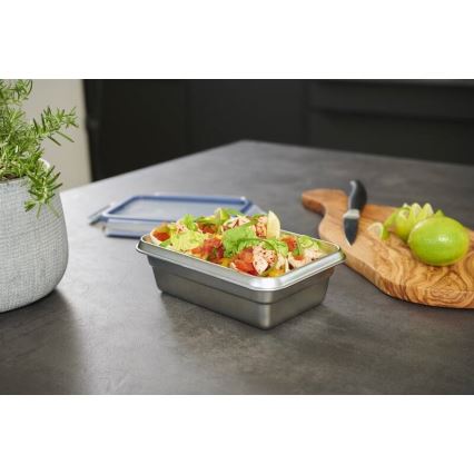 Tefal - Matlåda 3 l MSEAL STEEL blå/rostfri