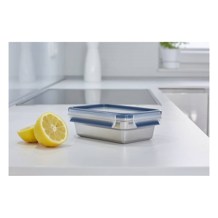 Tefal - Matlåda 3 l MSEAL STEEL blå/rostfri