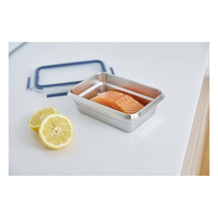 Tefal - Matlåda 3 l MSEAL STEEL blå/rostfri