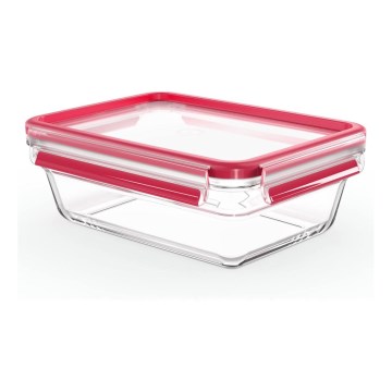 Tefal - MSEAL GLASS matförvaringsburk 1,3 l, röd/glas