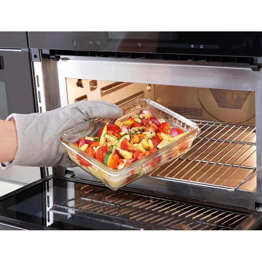 Tefal - MSEAL GLASS matförvaringsburk 1,3 l, röd/glas
