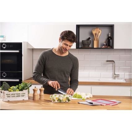 Tefal - MSEAL GLASS matförvaringsburk 1,3 l, röd/glas