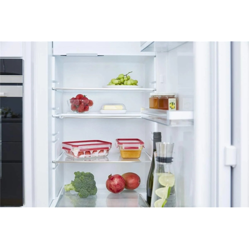 Tefal - MSEAL GLASS matförvaringsburk 1,3 l, röd/glas