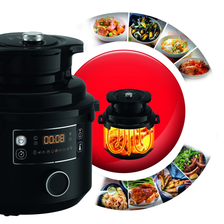 Tefal - Multifunktionell elektrisk tryckkokare 7,6 l 1200W/230V svart
