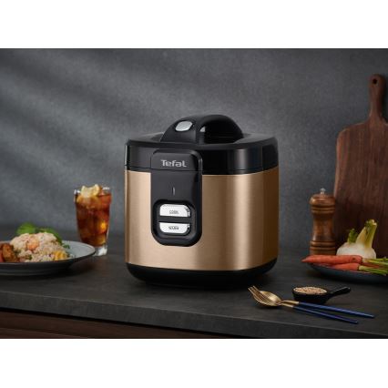 Tefal - Riskokare COPPERTINTO 600/230V 2 l kopparfärgad