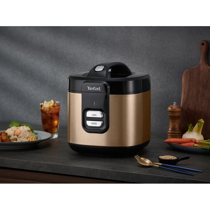 Tefal - Riskokare COPPERTINTO 600/230V 2 l kopparfärgad