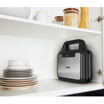 Tefal - Sandwich järn ULTRA COMPACT 3i1 700W/230V svart/matt krom