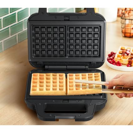 Tefal - Sandwich järn ULTRA COMPACT 3i1 700W/230V svart/matt krom