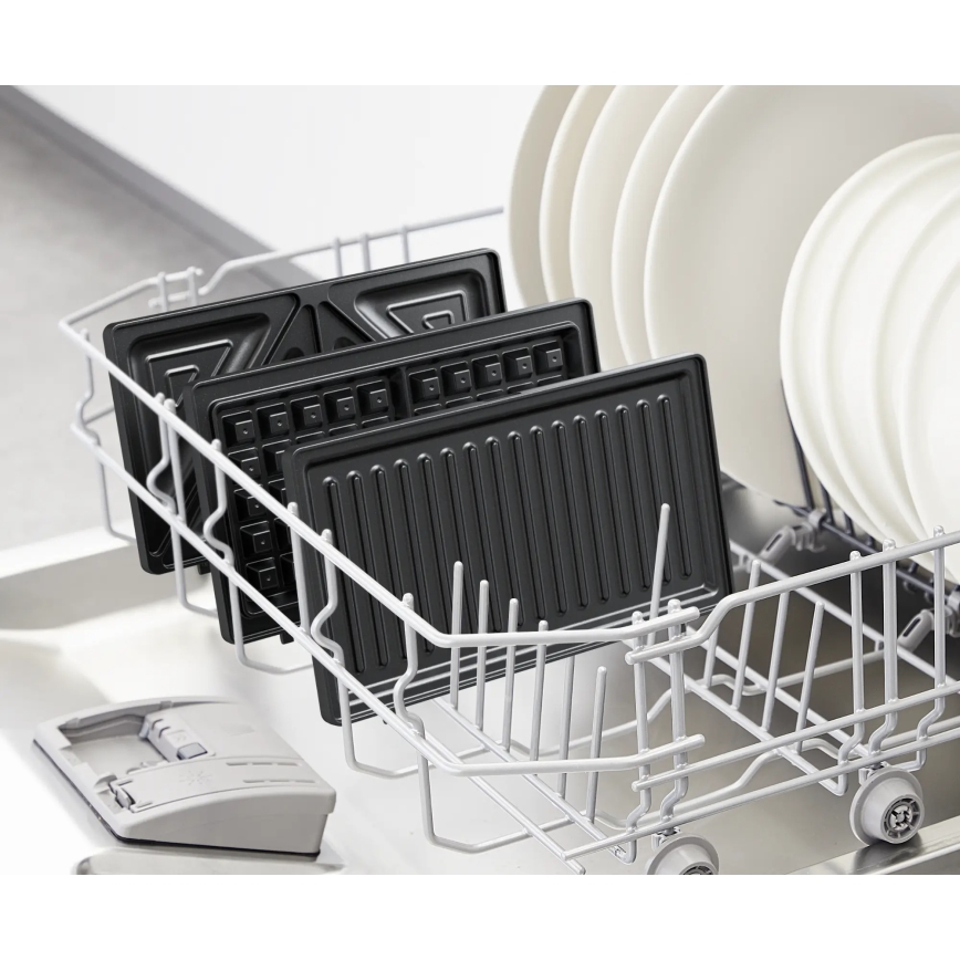 Tefal - Sandwich järn ULTRA COMPACT 3i1 700W/230V svart/matt krom