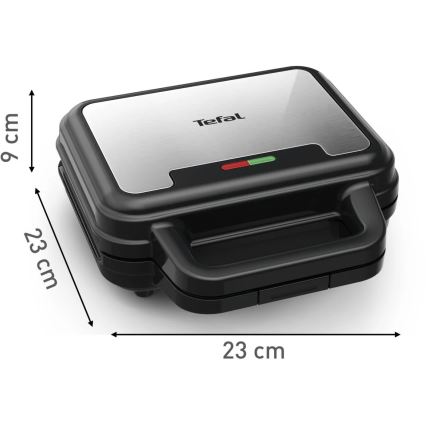Tefal - Sandwich järn ULTRA COMPACT 3i1 700W/230V svart/matt krom