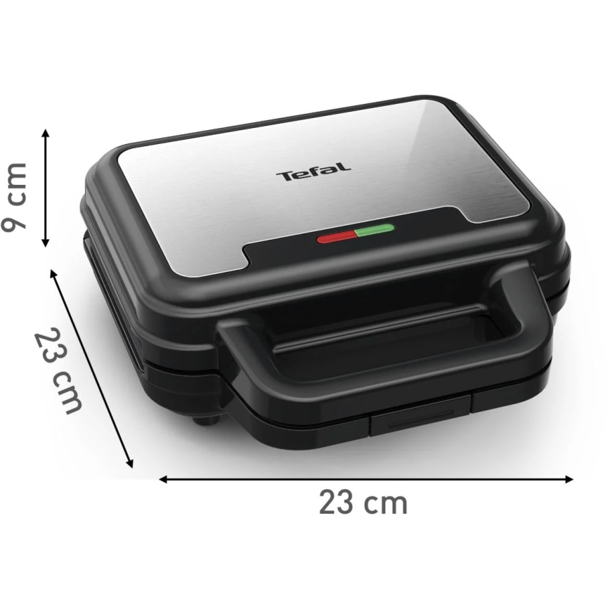 Tefal - Sandwich järn ULTRA COMPACT 3i1 700W/230V svart/matt krom