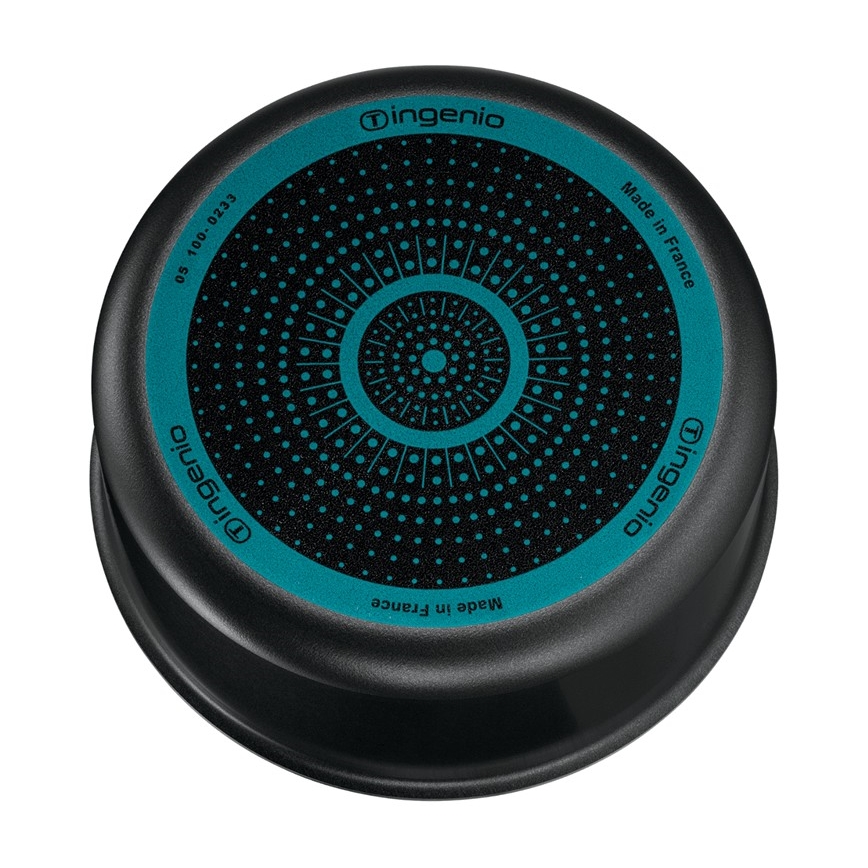 Tefal - Sätt med matlagningsutrustning 5 delar INGENIO EASY COOK & CLEAN BLACK