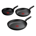 Tefal - Set med 3 stekpannor DARK ESSENTIAL