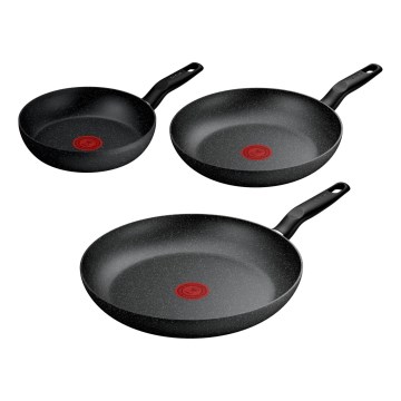 Tefal - Set med 3 stekpannor DARK ESSENTIAL