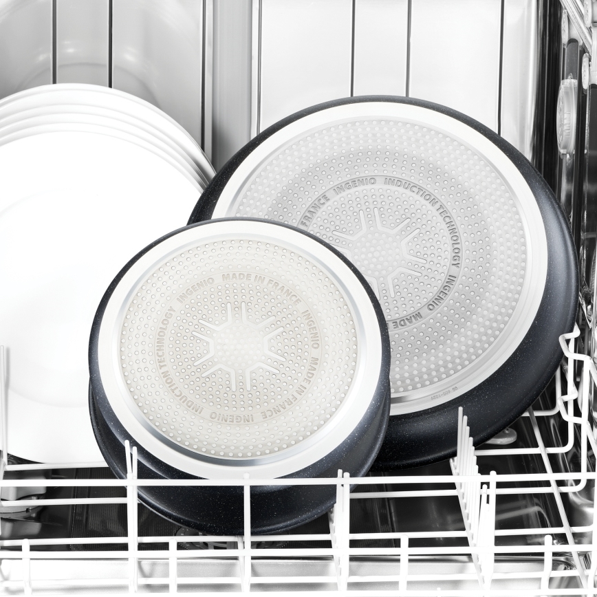 Tefal - Set med 3 stekpannor INGENIO BLACK STONE