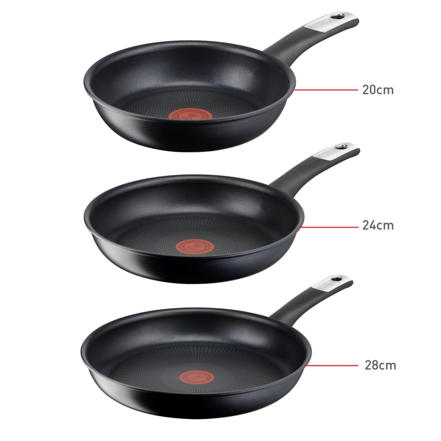 Tefal - Set med 3 stekpannor PERFECT TOUCH