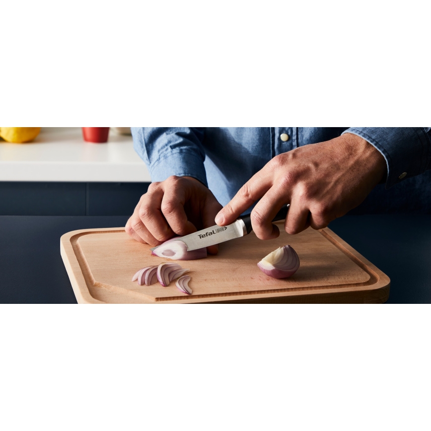 Tefal - Set med 4 köksknivar med knivblock ICE FORCE