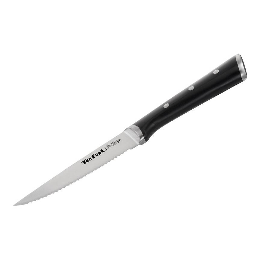 Tefal - Set med rostfria stekknivar ICE FORCE 11 cm polerad krom/svart 4 st
